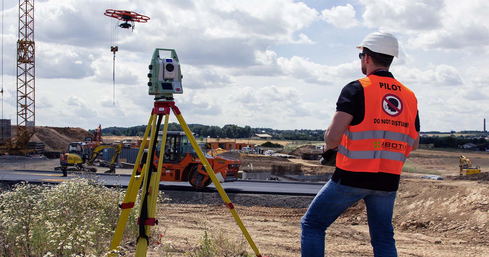 Surveying a construction site with a UAV